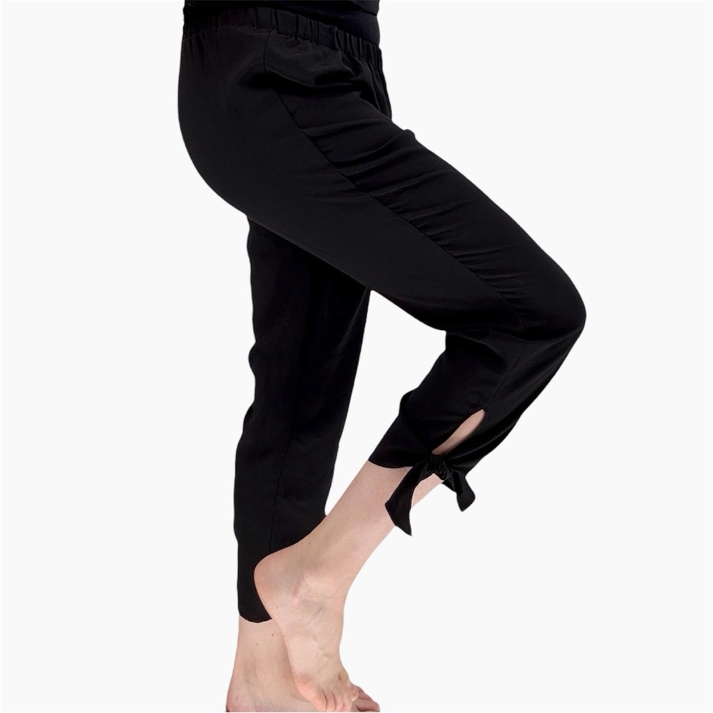 HATCH | Ankle-Tie Elastic Waist Maternity Pants in Black | M/L